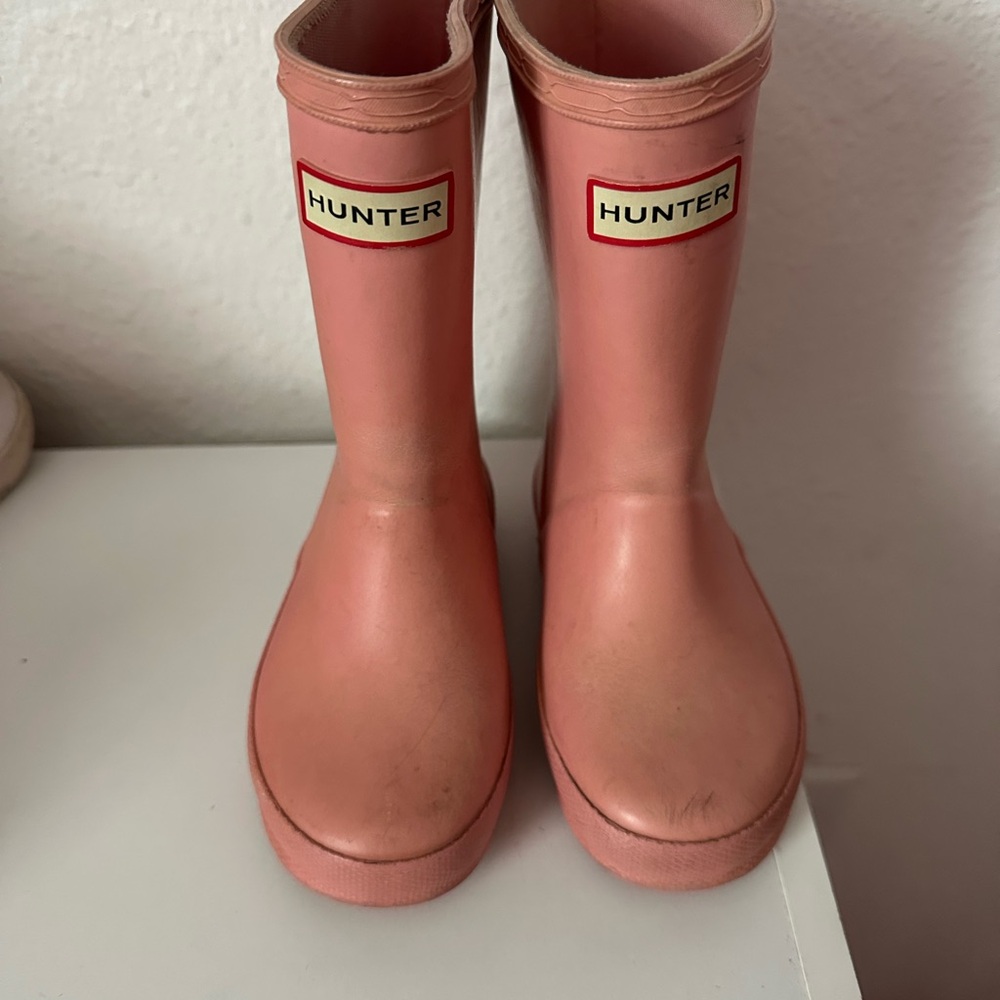 Kids Hunter Pink Rain Boots